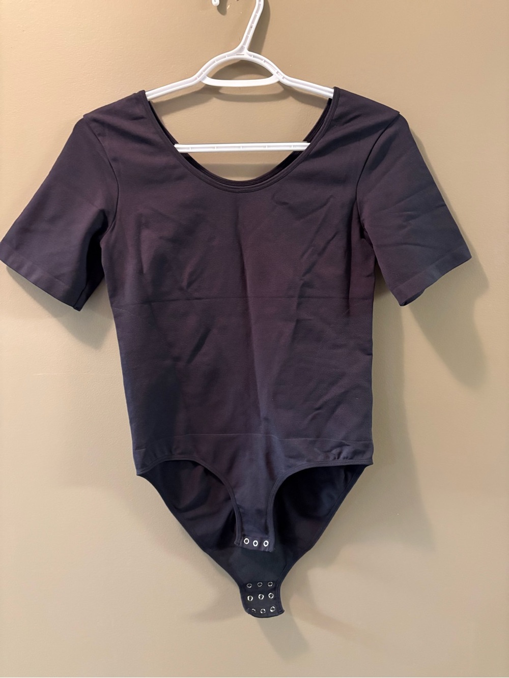 Shapermint Black Short-Sleeve One-Piece Bodysuit